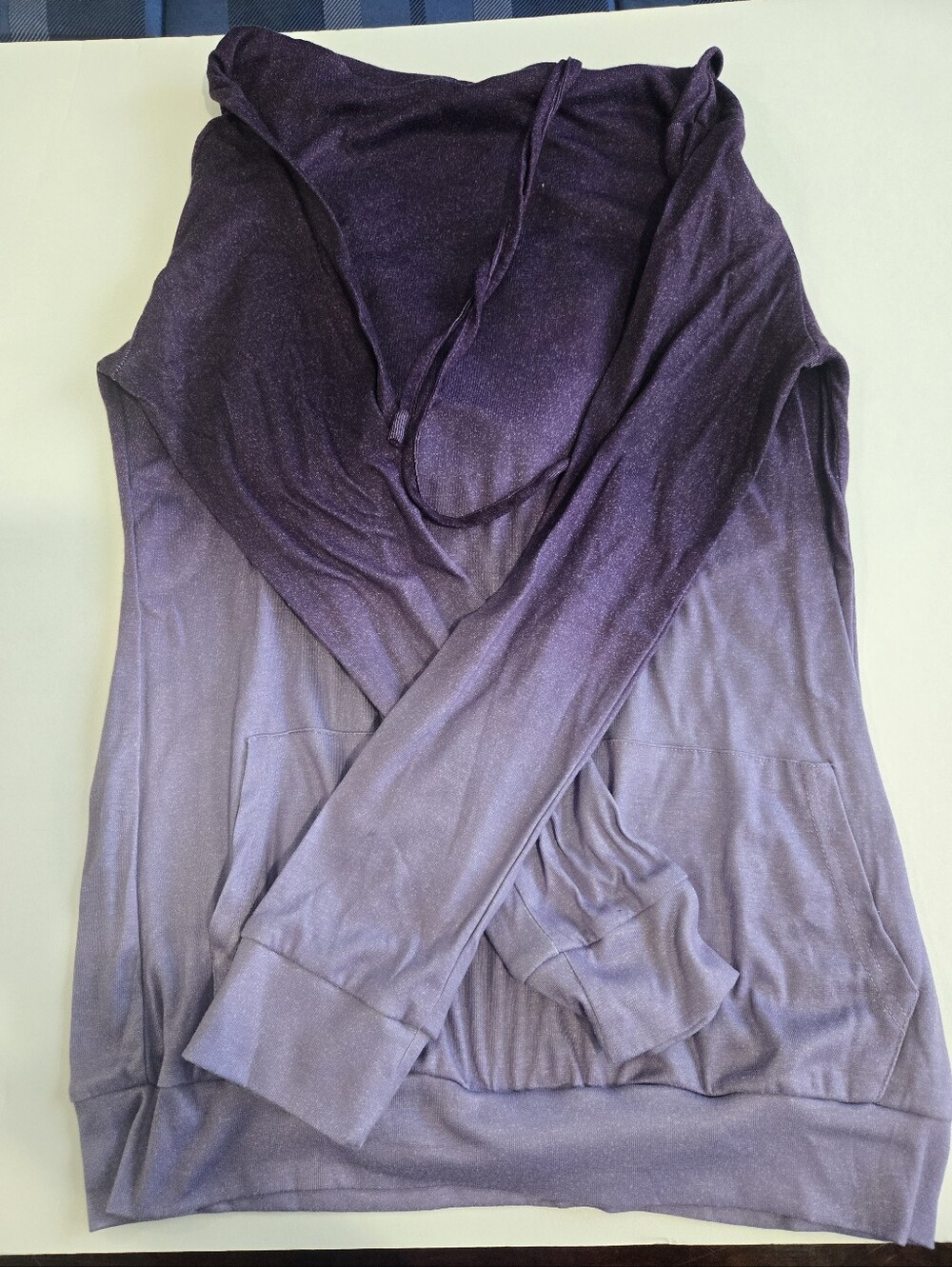Purple Ombre Hooded Women's Shirt
